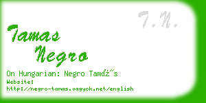 tamas negro business card